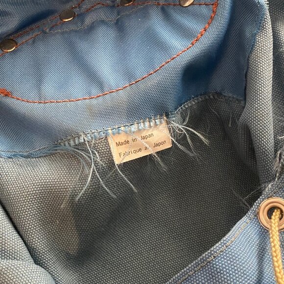 Vintage 70s Walk About Hiking Rucksack Backpack Daypack Leather Bottom Bag Rare* - Picture 9 of 15